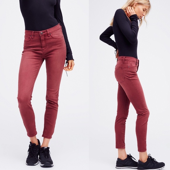SOLD⭐️Free People High Rise Roller Skinny Jeans - Picture 2 of 7